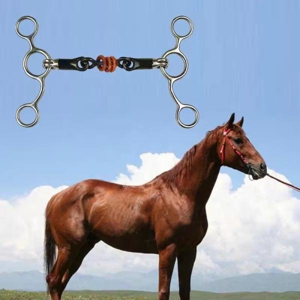 Equestrian Training Horse Gag Ring in Stainless Steel Material with Gag Thickness