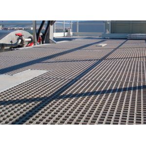 Anti Slip Yellow Color Plastic Floor Grating Customized Dimeensions