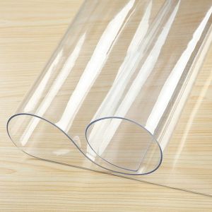 Plastic PVC 140x100cm Dining Table Sheet Transparent Table Cover Roll