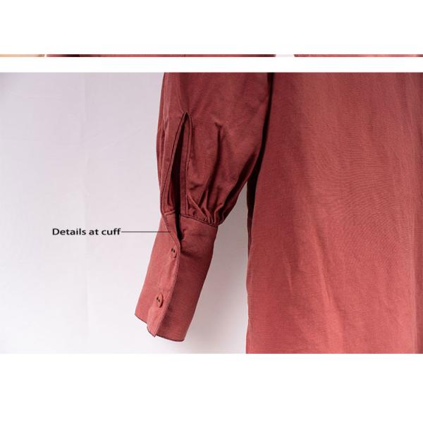 Contrast Stitching Solid Color Tencel Lyocell Clothing