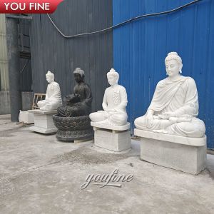 Wholesale Garden Decoration White Marble Buddha Statues
