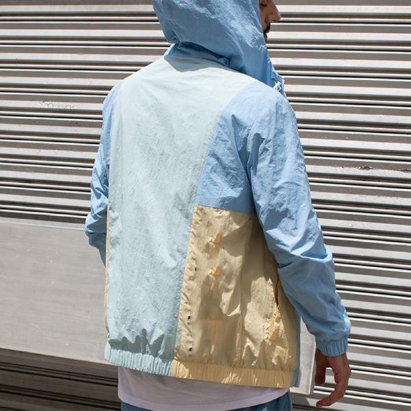 Hooded Windbreaker Jacket And Shorts Set Spring Season Anti Static