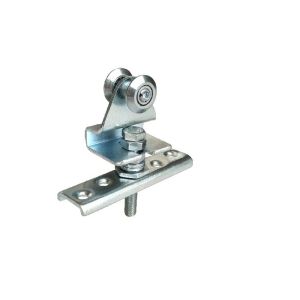 1.5" Hanging Sliding Door Fittings Roller Rail System With Bend Plate Galvanized