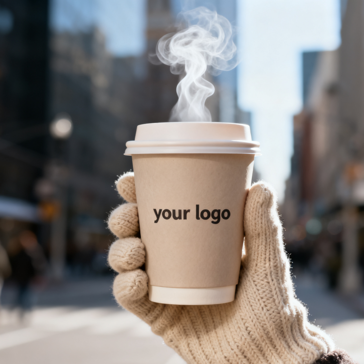 Biodegradable paper cup wholesale custom 8oz 16oz single and double wall hot drink coffee paper cup
