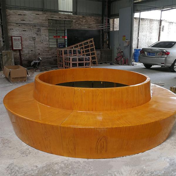 Lightweight Grey Fiberglass Resin Outdoor Furniture Set Fiberglass Table Chair Sets