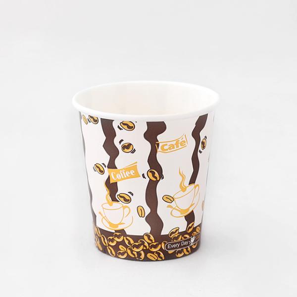 Buy 6oz 180ml Single Wall Paper Hot Cups PE Coated 72mm at wholesale prices