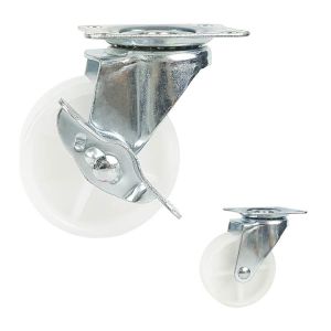 50mm Plastic Swivel Caster Wheels , Zinc Plated Solid Caster Wheels