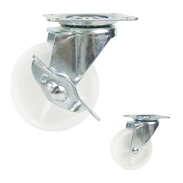 Buy 50mm Plastic Swivel Caster Wheels , Zinc Plated Solid Caster Wheels at wholesale prices