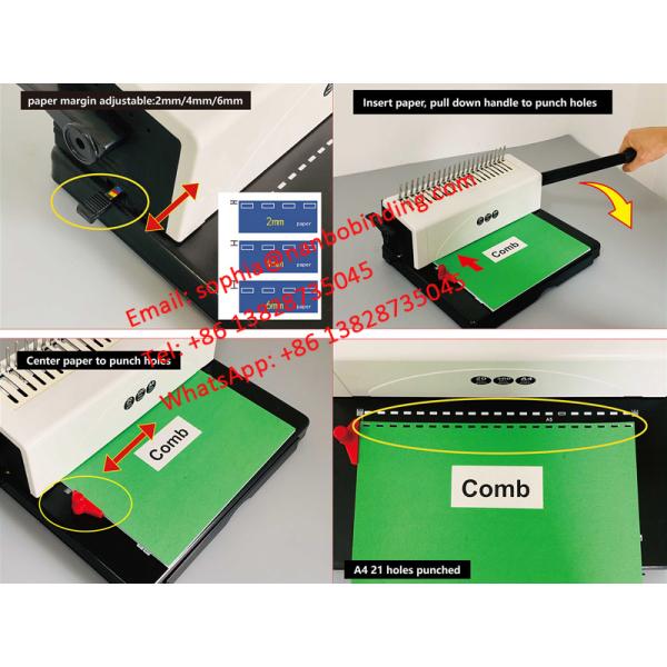 S9025A Notebook plastic binding comb binding machine In White