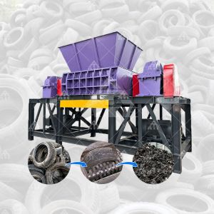 2TPD-3TPD Waste Tire Shredder Recycling Scrap Tire Crusher Machine