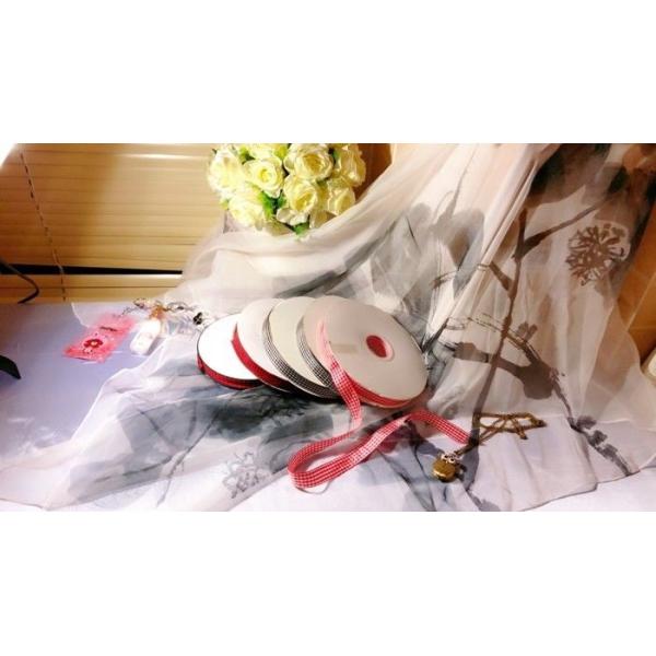 Buy Polyester Single Face 3.2mm Wide Plaid Wired Ribbon at wholesale prices