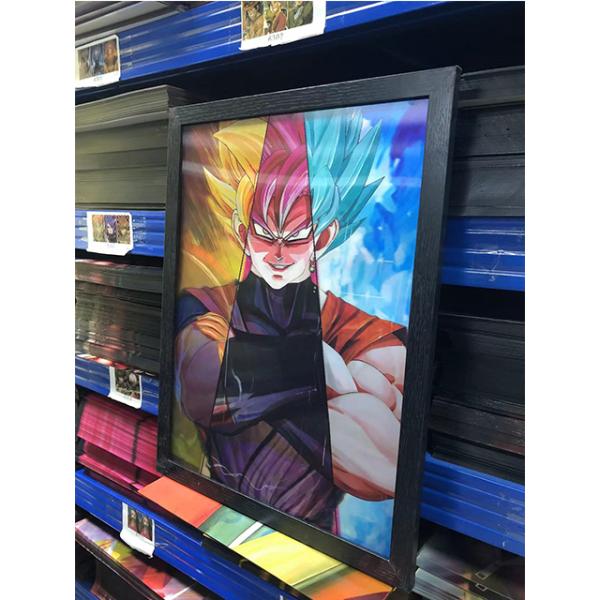 Non Toxic 3D Lenticular Poster Printing Goku Wall Art Painting