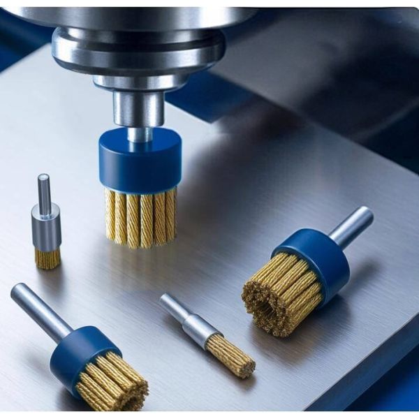 Floor Grinding Machine 75mm Diameter Knotted Brass Wire Disc Brush