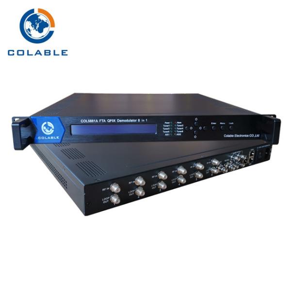 FTA Digital Satellite Receiver Decoder 6 DVB - S2 ASI Mux To IP Demodulator