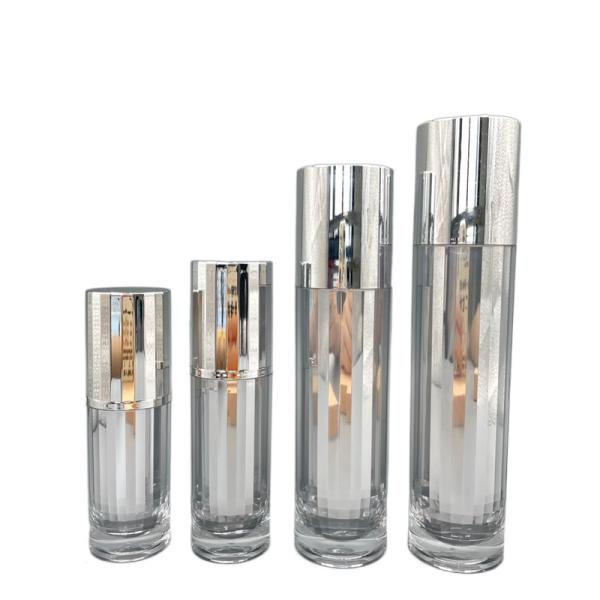 Buy High End Cosmetic Pump Bottle Skincare Packaging 30ml Metallized at wholesale prices