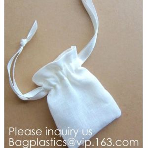Wedding Party Favor Gift Drawstring Bags 100% Cotton Pouch,Fabric Reusable