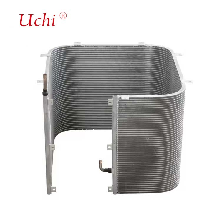 Quality Energy Saving Serpentine Transverse Fin Microchannel Heat Exchanger Microchannel Condenser for sale