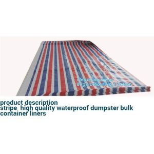 6Mil Drawstring White Waterproof Dumpster Container Liners, Recycled PE Dumpster