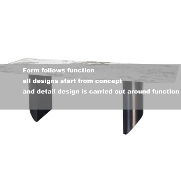 Contemporary Marble Table With Metal Legs , Sleek Modern Glass Dining Table