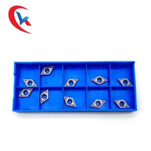 DCMT070204 Processing Steel Parts Tungsten Carbide Inserts Physical Coating