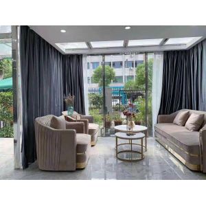 Nordic Light Luxury Hotel Lobby Furniture Velvet Stainless Steel Postmodern