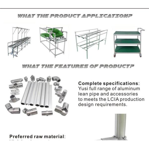 DY28-06A Workbench Lean Pipe Square / Round Aluminum Connector Tube