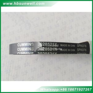 Cummins ISM QSM M11 fan belt 5PK876 V ribbed belt 3084037 211498 4060897 3028521
