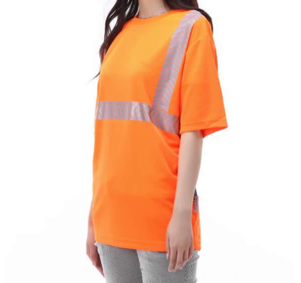 Buy Reflective Safety Hi Vis Polo Shirt OEM breathable quick dry short sleeve work wear unisex heat sublimation printed at wholesale prices