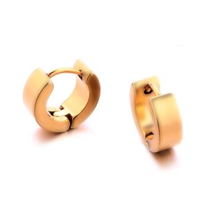 Factory Wholesale Jewelry Women Clip on Hoop Gold Cross Earrings
