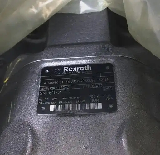 Buy Rexroth A10VSO Axial Piston Pump 45cc/rev Hydraulic ISO Certified at wholesale prices