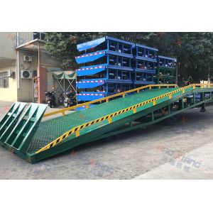 10T-10M Customized Green Loading And Unloading Goods Hydraulic Dock Ramp
