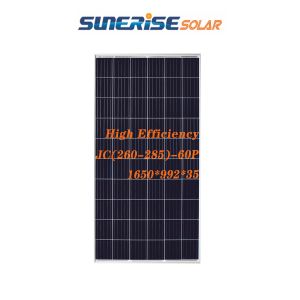 China 37.92V Alu Frame 270W 1000W/㎡ Polycrystalline Solar Panel on sale