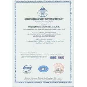 DEQING DARAN ELECTRONICS FACTORY Certifications