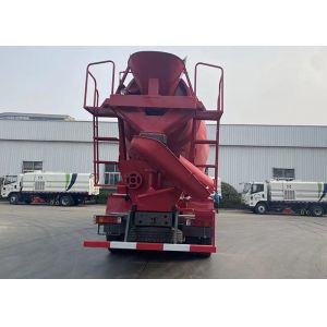 12cbm Red Used Concrete Mixer Truck With Pump Sinotruk HOWO