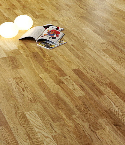 Buy 3-strip engineered Oak flooring, UV Lacquered or Oiled at wholesale prices