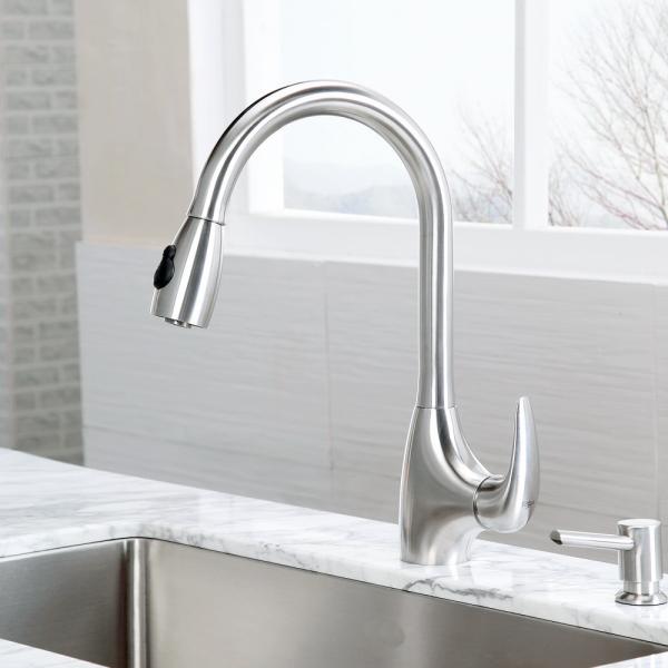 Buy Krause stainless steel water saving pull out kitchen faucet at wholesale prices