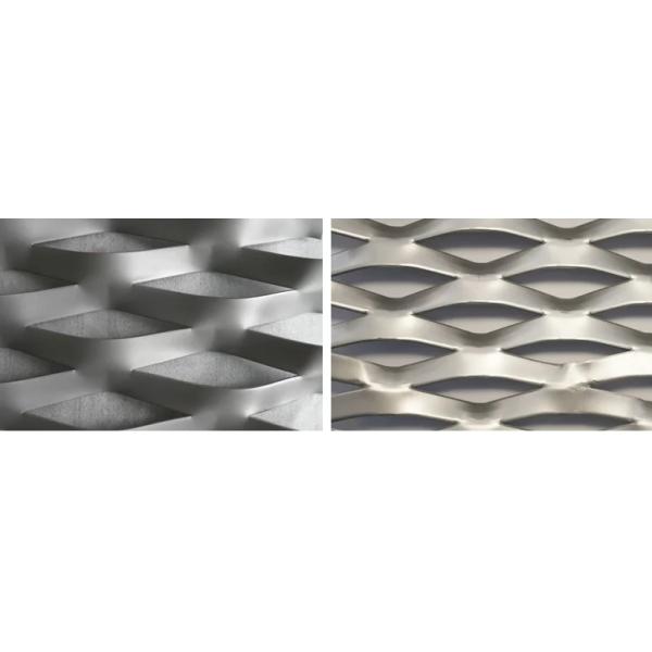 Expanded Metal Mesh Raised Aluminium