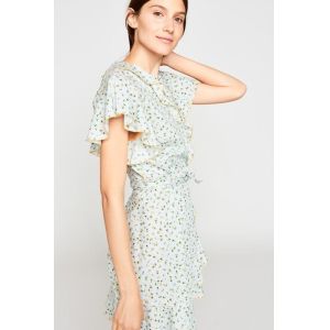 Ladies Mini Dress Floral Wrap Dresses Cotton For woman