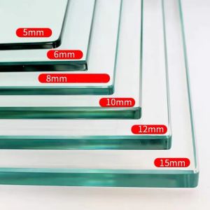 clear float mosaic glass frameless glass sliding door