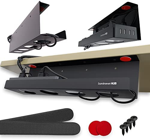 Buy Cable Management Tray for Home Office Computer Desk No Drill/Drill PC Cord Organizer at wholesale prices