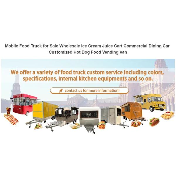 Customization Mobile Food Cart Citroen Electric Food Truck for Hot Dogs and Ice Cream