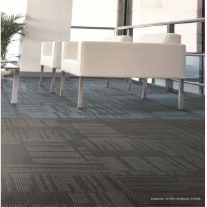 Square Natural Woven Carpetl , 100 Nylon Carpet Tiles PVC Backing