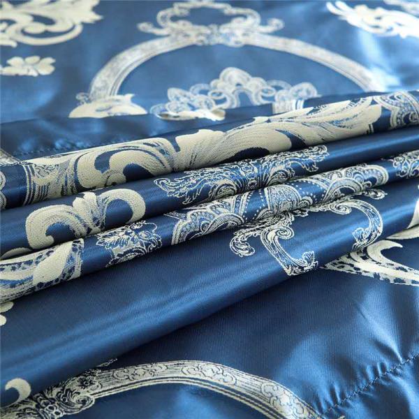 European Style Rotary Screen Printing Satin Bedding Set 3 4 6 7 Piece Cotton Sheet Pillow Case Duvet Cover