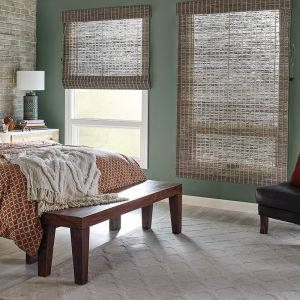 Anti Mildew Reed Bamboo Mat Blockout Roller Blinds