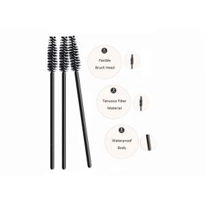 50 Pcs Plastic Disposable 10cm Eyelash Extension Cleaning Brush
