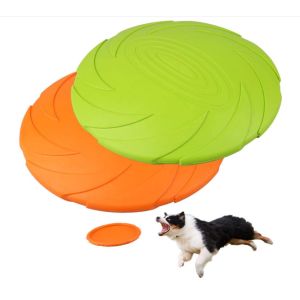 Pet Frisbee Toy Interactive Training Toys Soft Rubber Dog Toys