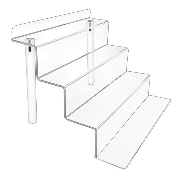 Buy customized  clear Acrylic Shelf organizer  Acrylic Riser Display Stand at wholesale prices