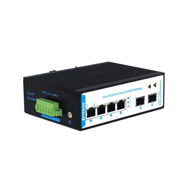 4 Ports Managed Network Switch Industrial Ethernet Switch 2 Gigabit SFP Ports