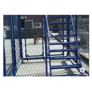 Simple Quick Installation Safety Construction Cage , Step Ladder Cage For Subway