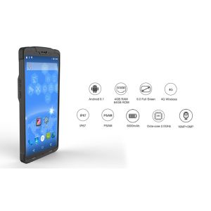 4G LTE Android 8.1 os Handheld PDA Devices Barcode Scanner with removable
